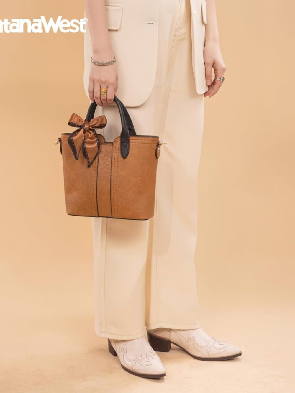 Tote Bags for Women Crossbody Purses Cute Satchel Handbag with Detachable Strap - Picture 3 of 7